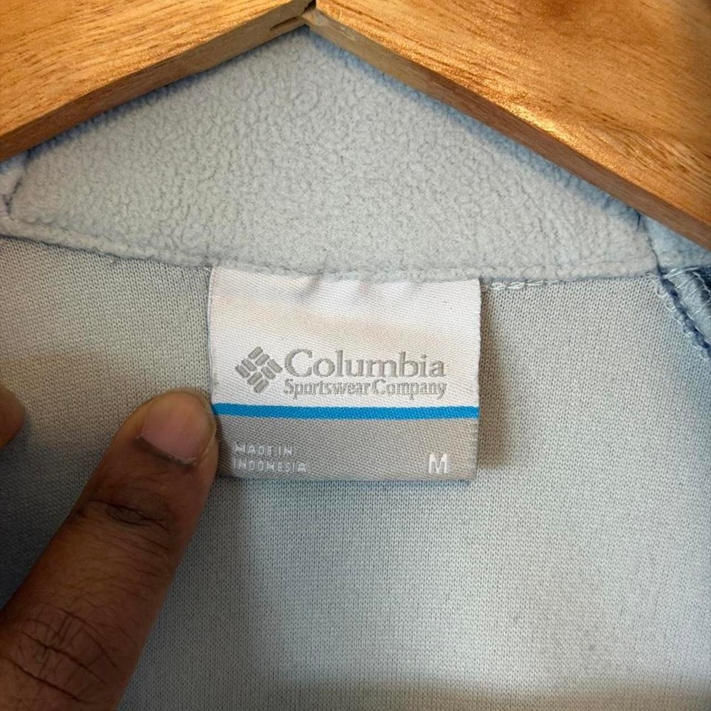 Columbia Colorblock Fleece 1/4 Zip Sweater Artic Air Blue Women's Sz M Gorpcore - Picture 4 of 8